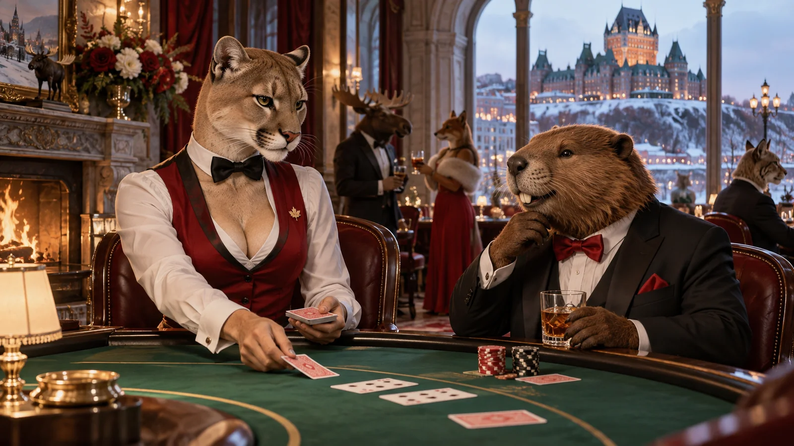 Bizzo Casino characters in a themed scene